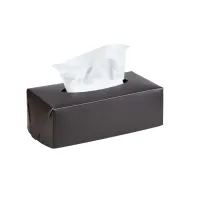 Zdjęcie Prostokątne pudełko na chusteczki o rozmiarze 23x12xH7,5 cm w kolorze czekoladowym