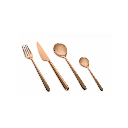 Zdjęcie Włoski 39-elementowy zestaw sztućców Linea Bronzo