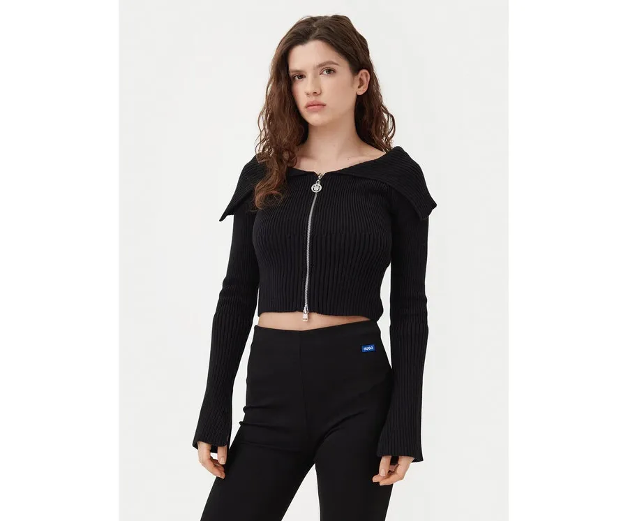 obrazek 1 HUGO Kardigan 50532257 Czarny Regular Fit