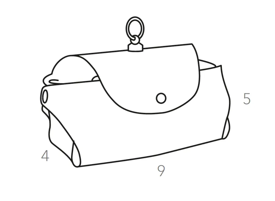 obrazek 2 Szare skórzane etui na woreczki na psie odchody 9x4xH5 cm