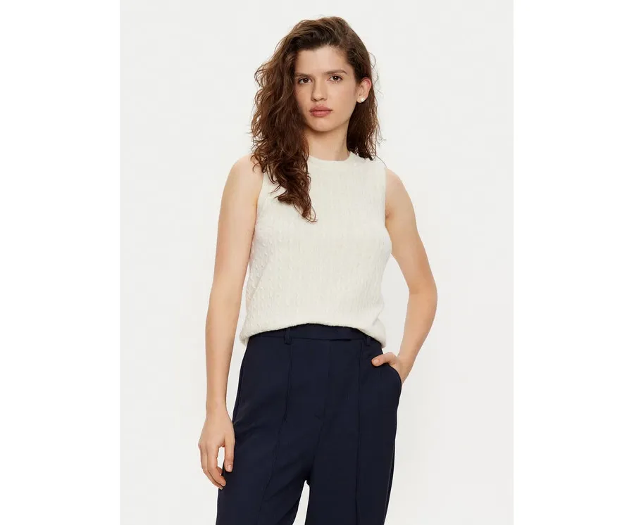 obrazek 1 Tommy Hilfiger Kamizelka WW0WW43956 Écru Regular Fit