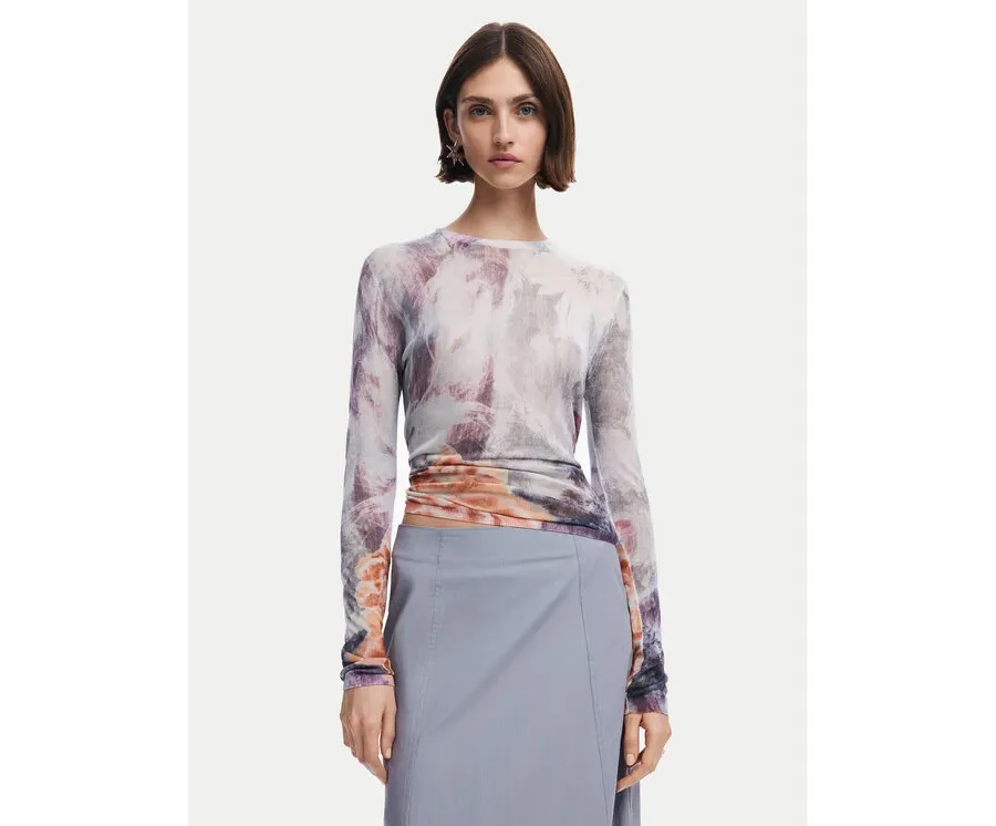 obrazek 1 Desigual Bluzka North Bay 24WWJF60 Szary Regular Fit