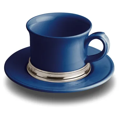 Picture Beautiful cup made of ceramic and pewter