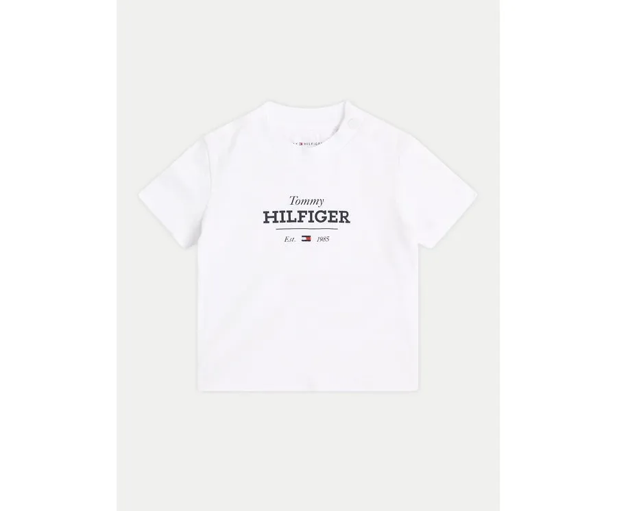 obrazek 1 Tommy Hilfiger T-Shirt Monotype 1985 KN0KN02033 Biały Regular Fit