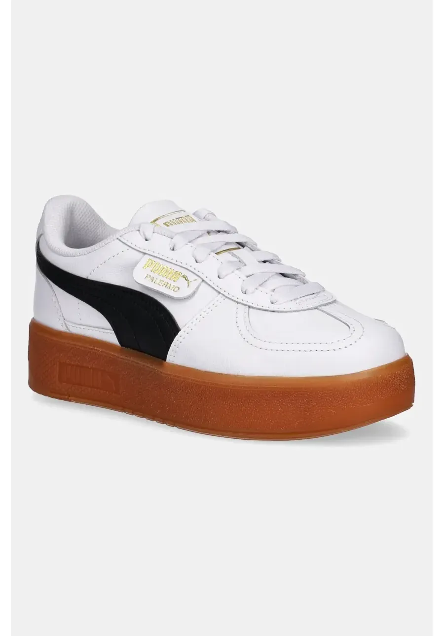 obrazek 1 Puma sneakersy skórzane Palermo Elevata Lth Wns damskie kolor beżowy 400461