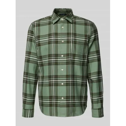 Zdjęcie Koszula casualowa o kroju regular fit z bawełny ekologicznej ze wzorem w kratę