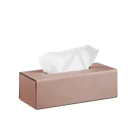 Zdjęcie Stylowe prostokątne pudełko na chusteczki 25x12xH8 cm w kolorze szaroróżowym
