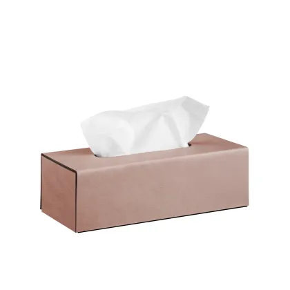Zdjęcie Stylowe prostokątne pudełko na chusteczki 25x12xH8 cm w kolorze szaroróżowym
