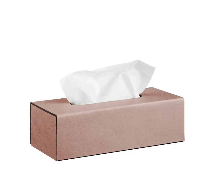obrazek 1 Stylowe prostokątne pudełko na chusteczki 25x12xH8 cm w kolorze szaroróżowym