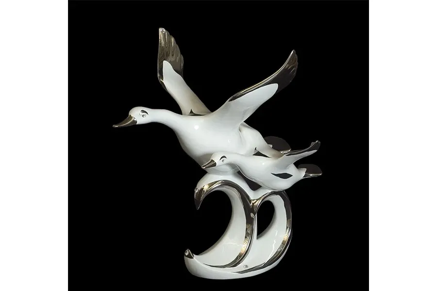 obrazek 1 Oryginalna figura ceramicznych kaczek