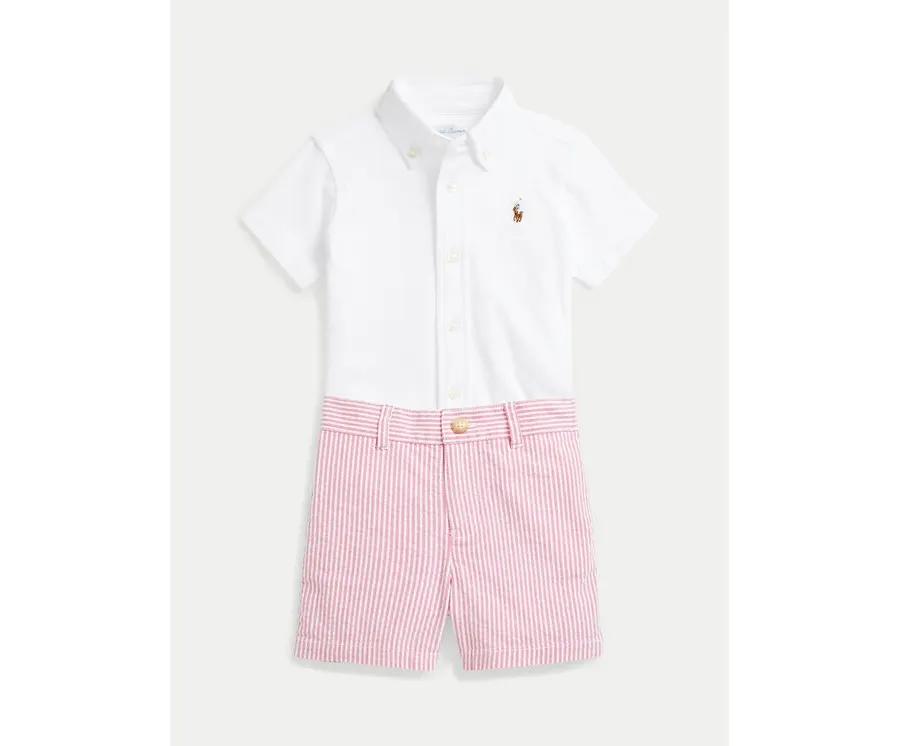 obrazek 1 Polo Ralph Lauren Komplet koszula i szorty materiałowe 320966276001 Biały Regular Fit