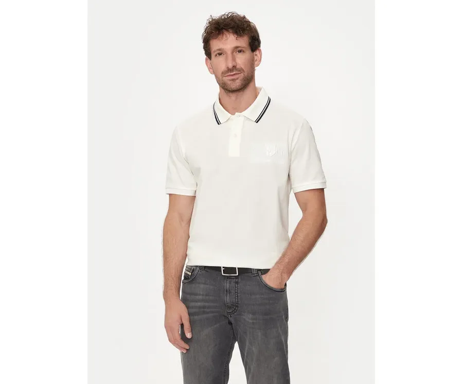 obrazek 1 Gant Polo Contrast 2013039 Écru Regular Fit