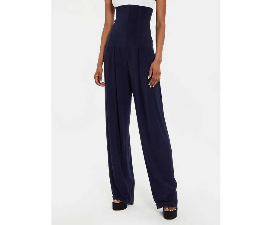 obrazek 1 NORMA KAMALI Spodnie palazzo KK2247PLE96951 Granatowy Wide Leg