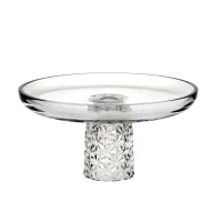 Zdjęcie Wyjątkowa kryształowa patera na dużej zdobionej nóżce z kolekcji Vostok – Vista Alegre