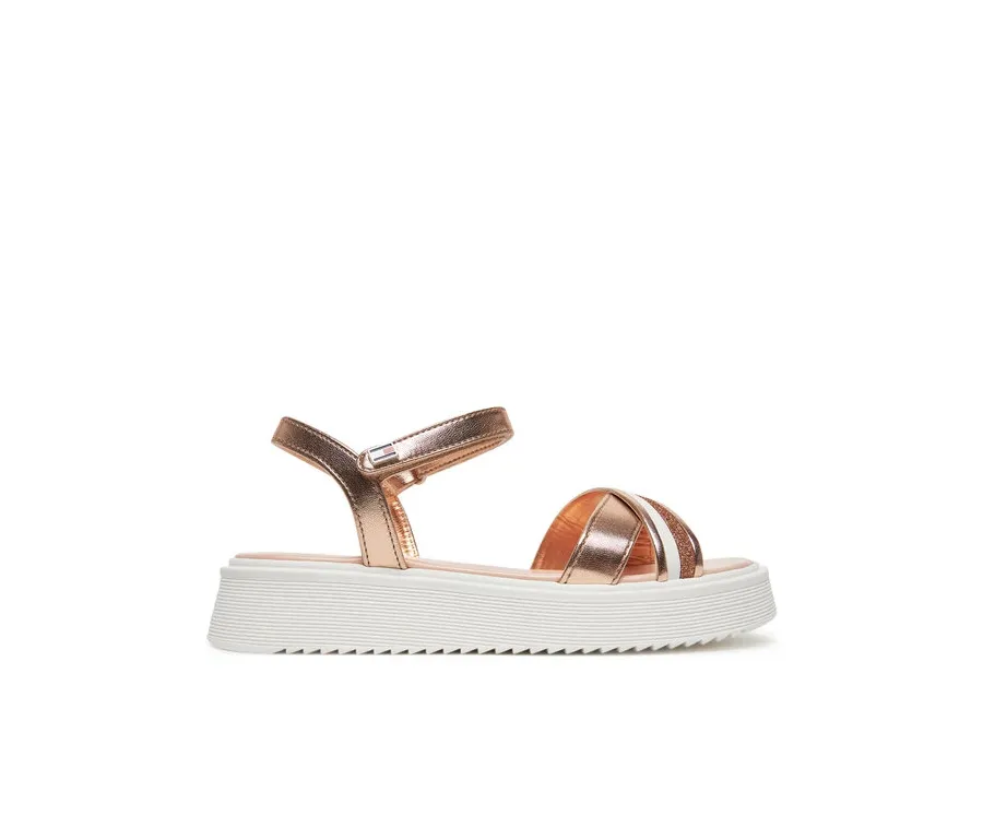 obrazek 1 Tommy Hilfiger Sandały Sandal T4A2-33800-0569 S Różowe złoto