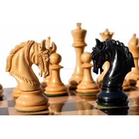 Zdjęcie Luksusowe pionki szachowe z drewna bukszpanowego i hebanowego - The Chess Empire