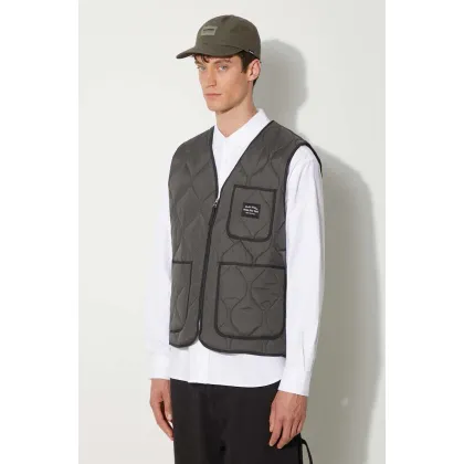 Zdjęcie Awake NY bezrękawnik Quilted Vest męski kolor szary przejściowy SP24-OT003
