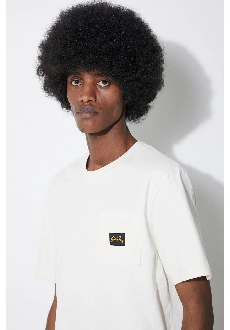 obrazek 1 Stan Ray t-shirt bawełniany Patch Pocket męski kolor beżowy gładki SS2400304