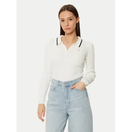 Zdjęcie Tommy Jeans Sweter DW0DW19887 Écru Slim Fit