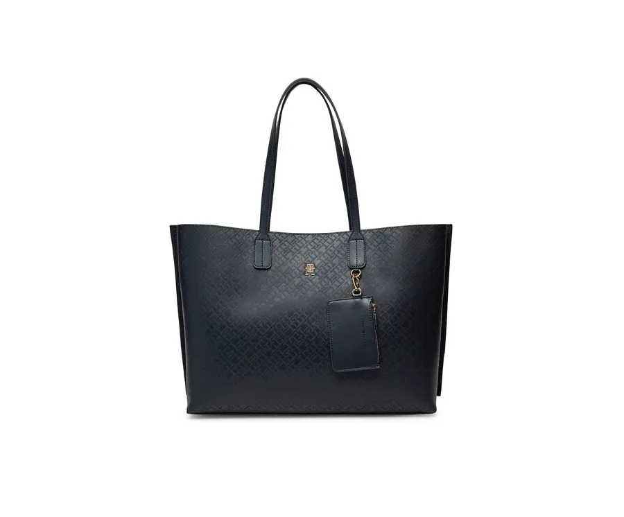obrazek 1 Tommy Hilfiger Torebka Th Distinct Tote Mono AW0AW17195 Granatowy