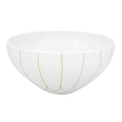 Zdjęcie Porcelanowa miska na sałatki z kolekcji Terrace z geometrycznym motywem i złotym wykończeniem - Vista Alegre