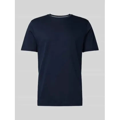 Zdjęcie T-shirt z prążkowanym okrągłym dekoltem