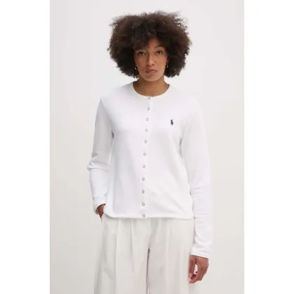 Zdjęcie Polo Ralph Lauren kardigan damski kolor biały lekki 211941177