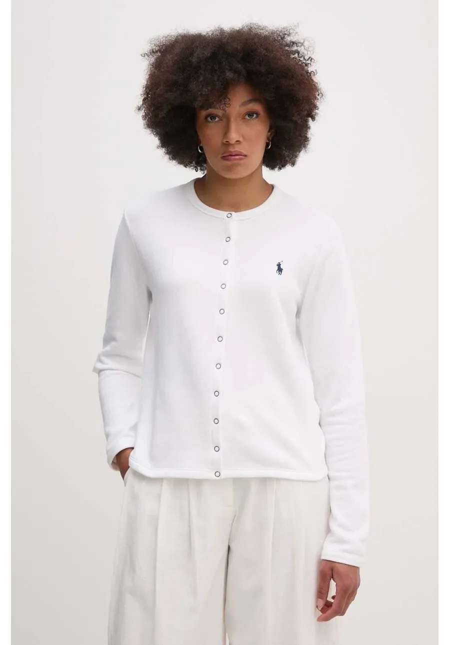obrazek 1 Polo Ralph Lauren kardigan damski kolor biały lekki 211941177