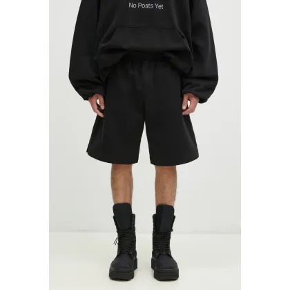 Zdjęcie VETEMENTS szorty Embroidered Logo kolor czarny gładkie UA66SS610B