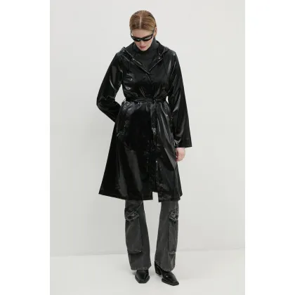 Zdjęcie Rains kurtka A-Line Longer W Jacket W3 damska kolor czarny przejściowa 12040-29