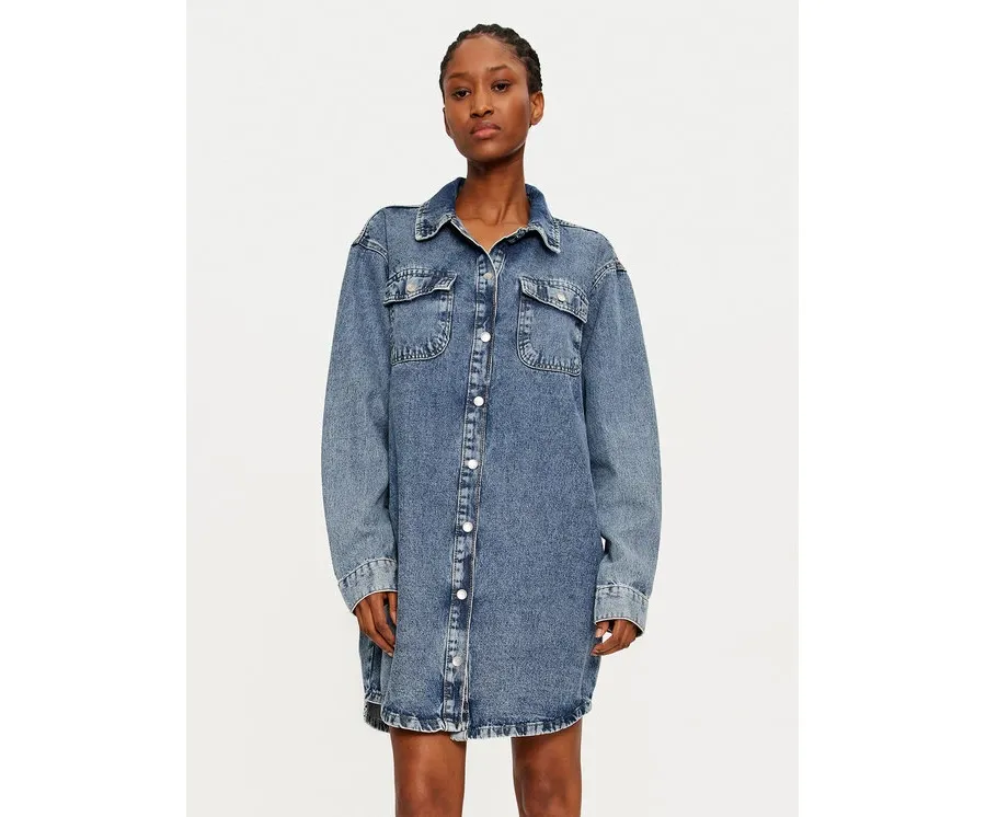 obrazek 1 Noisy May Sukienka jeansowa Alva 27031370 Niebieski Oversize
