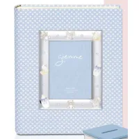 Zdjęcie Stylowy album na zdjęcia dziecka 20х25 cm z drobnym niebieskim wzorem