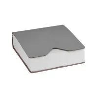 Zdjęcie Niepowtarzalny skórzany uchwyt na chusteczki 17x17xH5 cm w kolorze perłowym