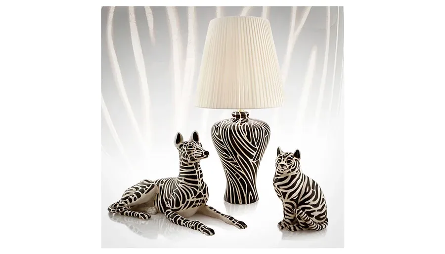 obrazek 2 Ozdobna lampa do salonu - ceramiczna