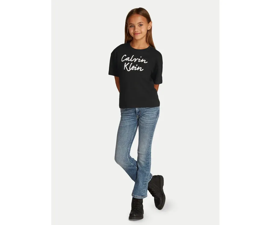 obrazek 1 Calvin Klein Jeans T-Shirt Script Logo IG0IG02864 Czarny Boxy Fit