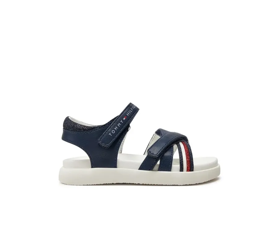 obrazek 1 Tommy Hilfiger Sandały Strippes Velcro Sanadal T1A2-33234-0326 S Granatowy