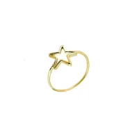 Picture Stylish gold ring with a pierced star
