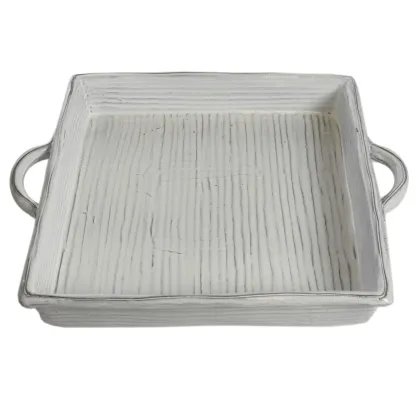 Zdjęcie Luksusowa ceramiczna taca w uchwytami w stylu prowansalskim - Virginia Casa