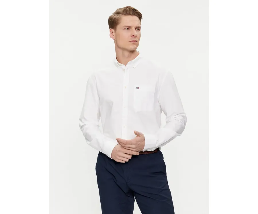 obrazek 1 Tommy Jeans Koszula Oxford DM0DM18335 Biały Regular Fit