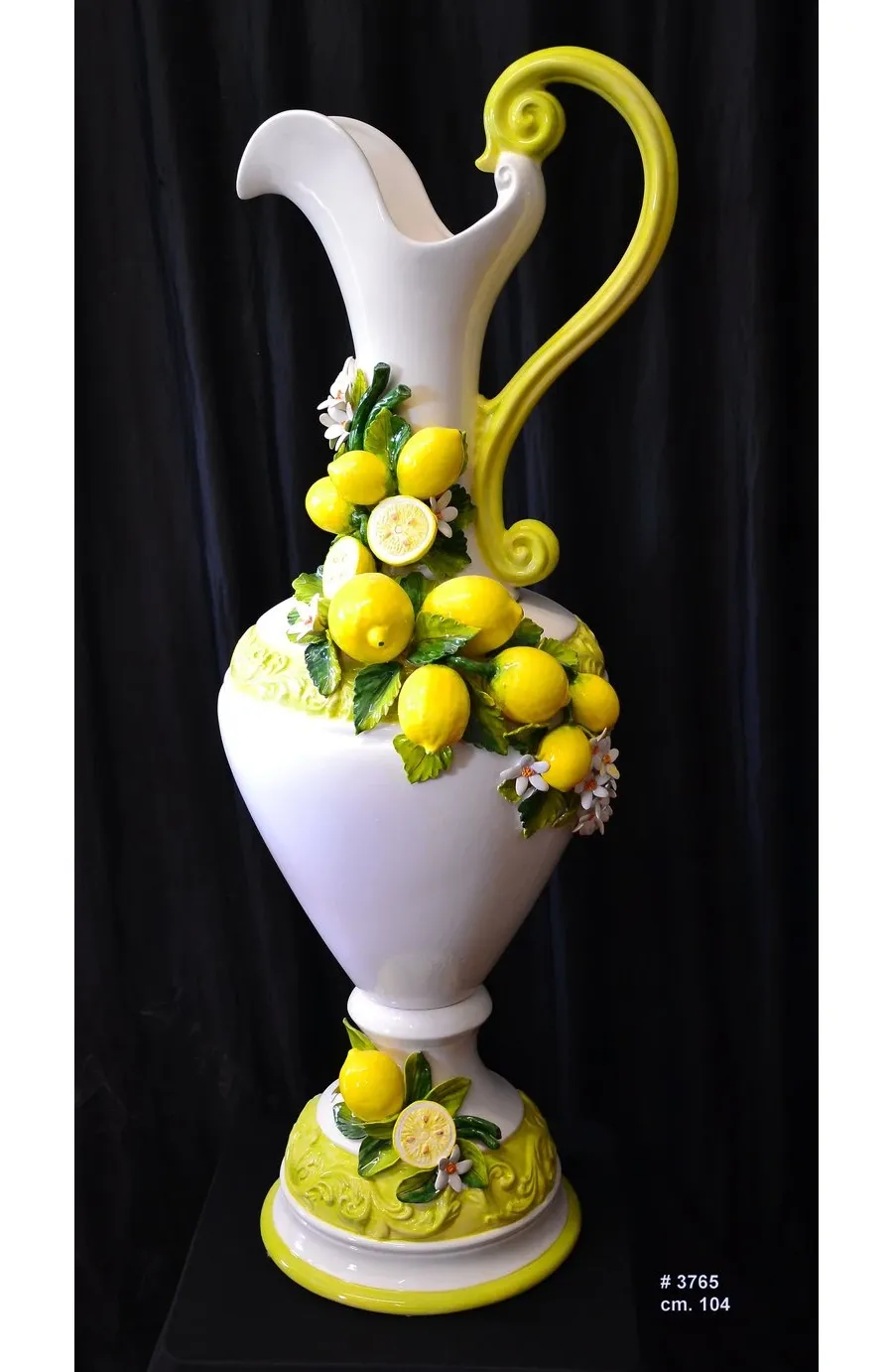 obrazek 1 Ceramiczna amfora z uchwytem ozdobia cytrynami