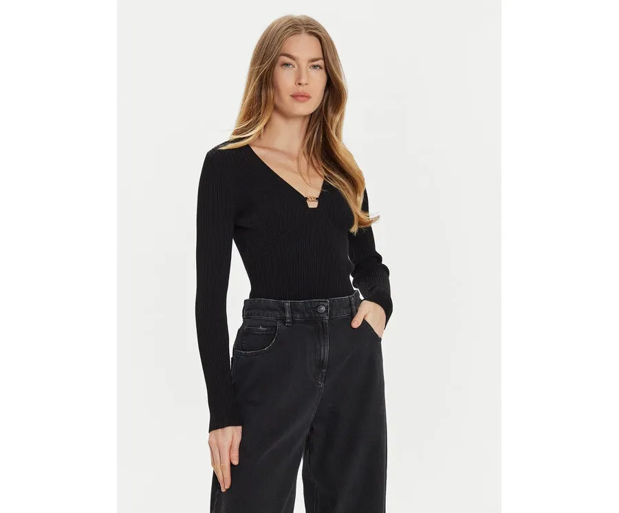 obrazek 1 TWINSET Sweter 242TP3132 Czarny Slim Fit