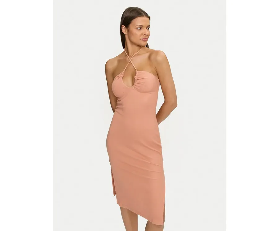 obrazek 1 Roxy Sukienka letnia Late Sunset ERJKD03467 Pomarańczowy Slim Fit