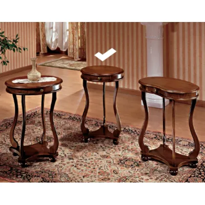 Zdjęcie Włoski okrągły stolik kawowy z litej topoli - Fratelli Mirandola