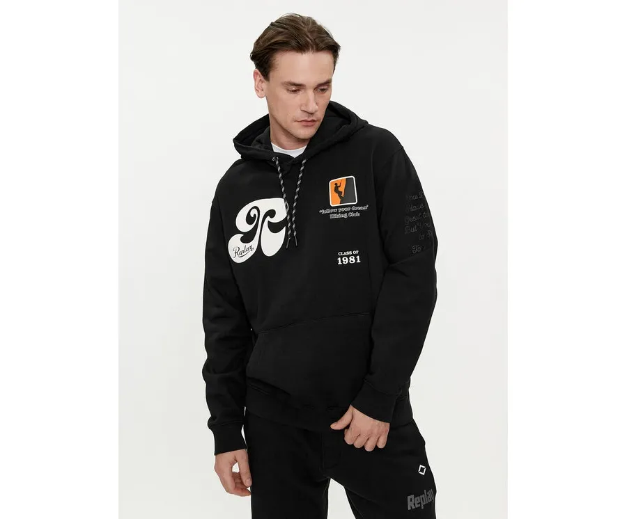 obrazek 1 Replay Bluza M6707.000.21842 Czarny Relaxed Fit REPLAY