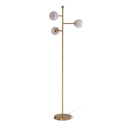 Zdjęcie Unikatowa elegancka lampa ORBIT z białymi kloszami