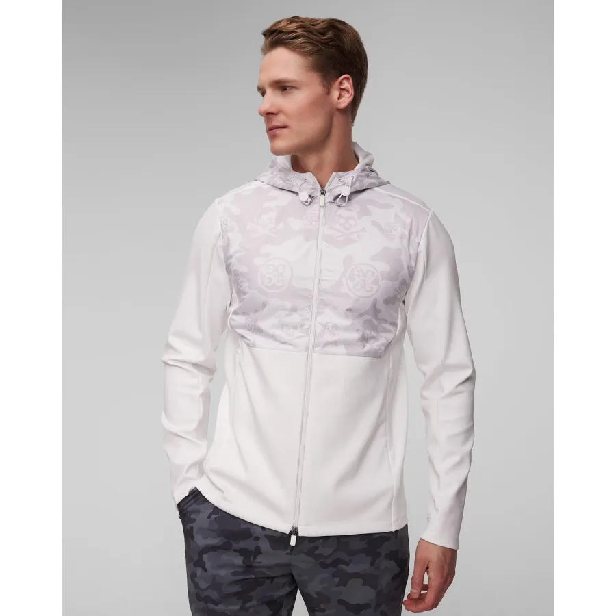 obrazek 1 Biała Kurtka Golfowa Męska G/fore Dazzel Camo Stretch Tech Interlock Performer Jkt G/Fore