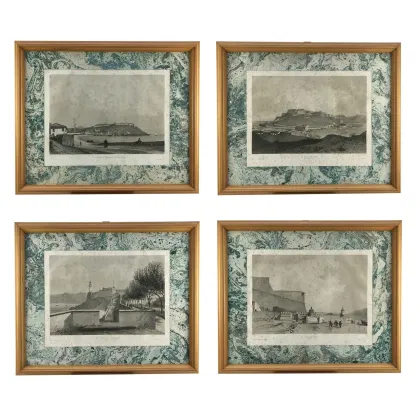 Zdjęcie Wyjątkowy komplet czterech litografii wyspy Elba autorstwa Andre Duranda 1862