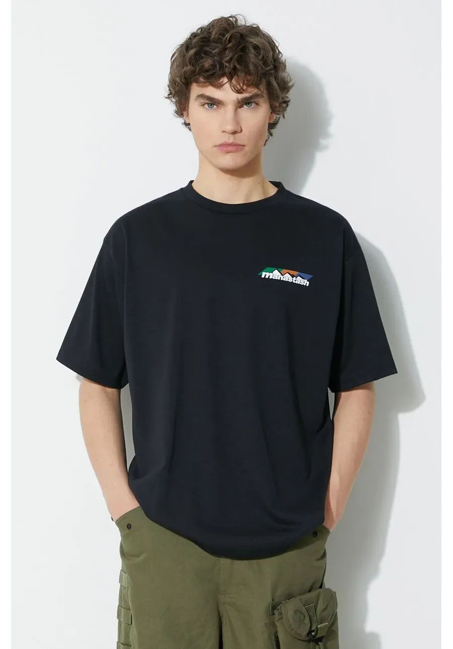 obrazek 1 Manastash t-shirt Re:Poly Scheme Logo męski kolor czarny z nadrukiem 7924134013