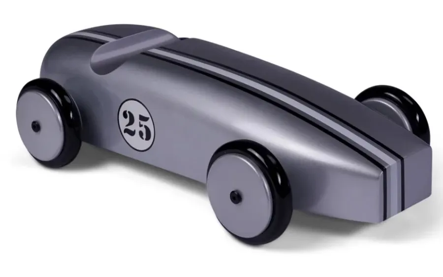 obrazek 1 Srebrny model samochodu z drewna