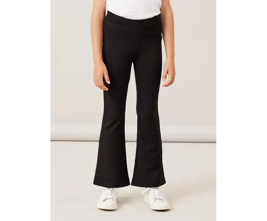 obrazek 1 NAME IT Spodnie materiałowe 13177337 Czarny Bootcut Fit